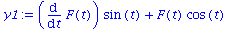 (Typesetting:-mprintslash)([y1 := (diff(F(t), t))*sin(t)+F(t)*cos(t)], [(diff(F(t), t))*sin(t)+F(t)*cos(t)])