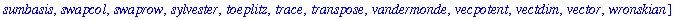 [BlockDiagonal, GramSchmidt, JordanBlock, LUdecomp,...